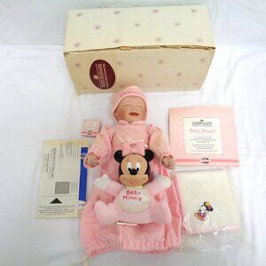 Disney Ashton Drake Galleries Porcelain Baby Doll Minnie Plush Babies